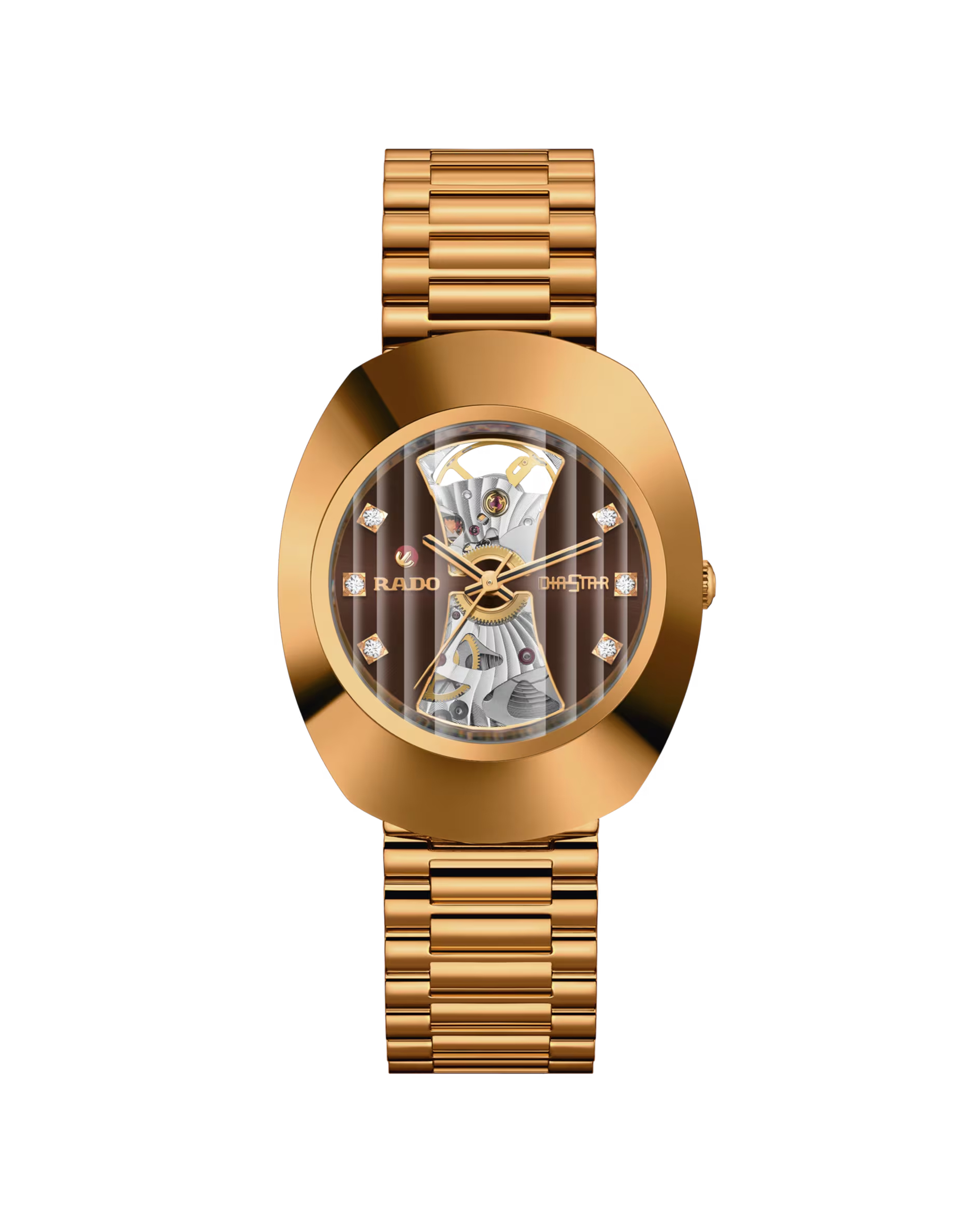 Diastar Men Automatic Gold Dial Analog Stainless Steel Watch